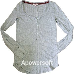 Victoria's Secret Gray shimmer lounge wear top size S